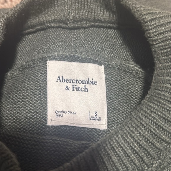 Abercrombie & Fitch Forest Green Crew Neck Sweater - Picture 3 of 4